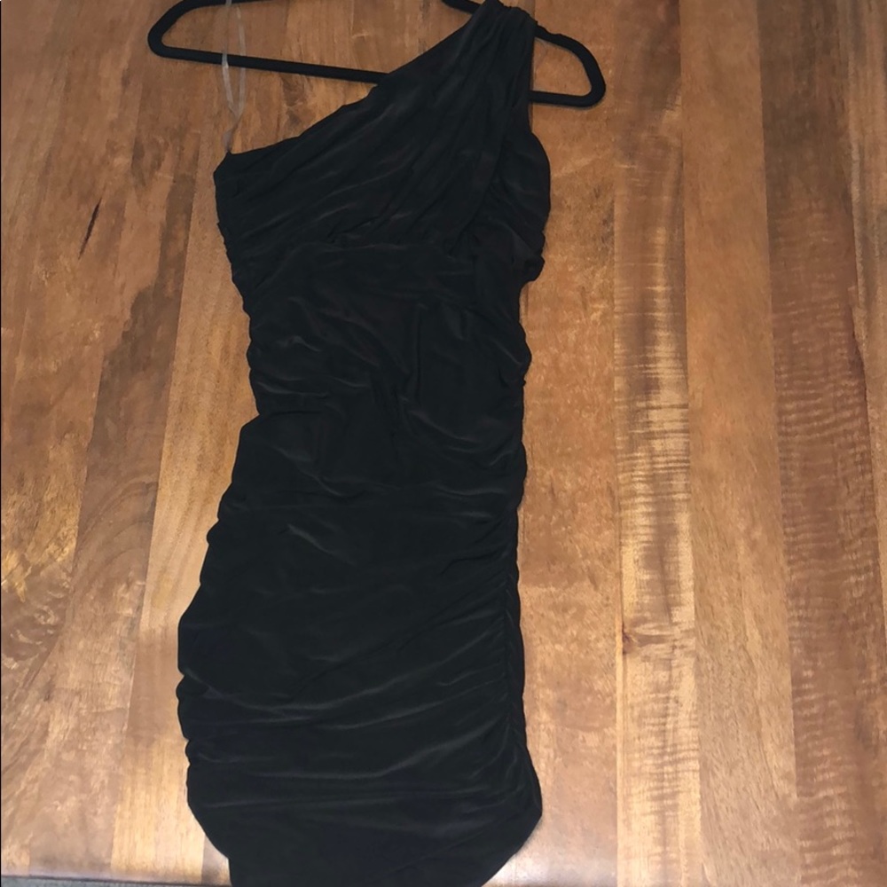 Black Ruched Dress